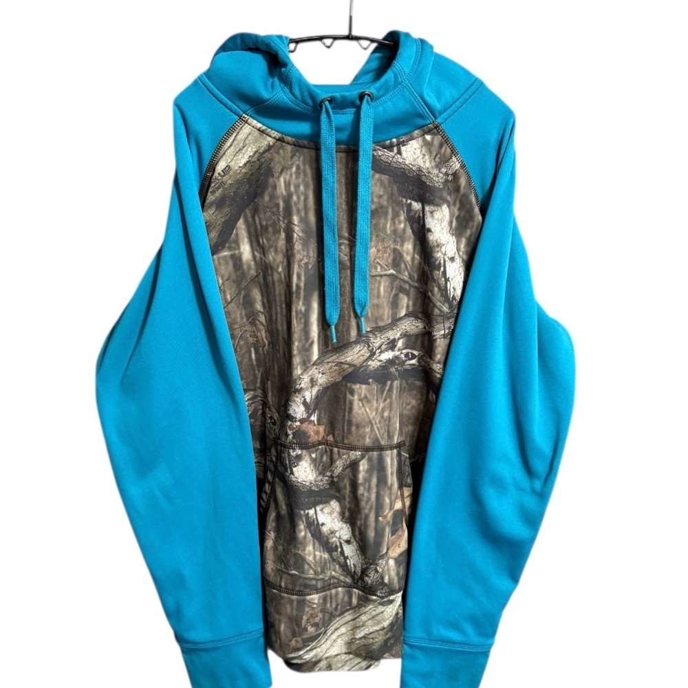 Energy Zone Camo and Teal Hoodie